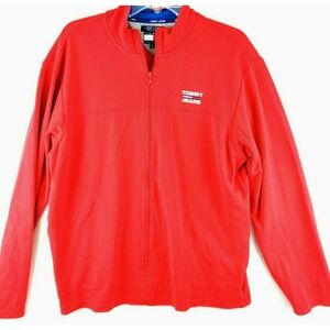 Tommy Hilfiger Mens Full Zip Large Lightweight Polyester Jacket Red Size Large